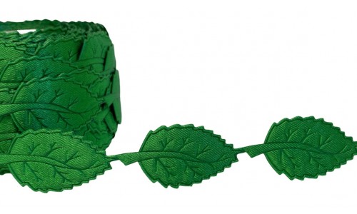 Dekoratyvinė juostelė Žali lapeliai 40x20mm