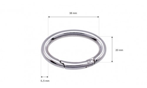 Ovalus žiedas galanterijai 20mm - 1