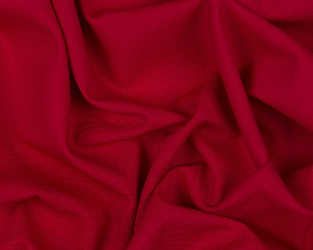 Wool fabric with elastic Red - 1