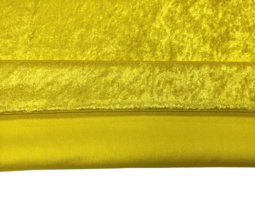 Glamžytas aksomas Geltonas plonesnis - 1