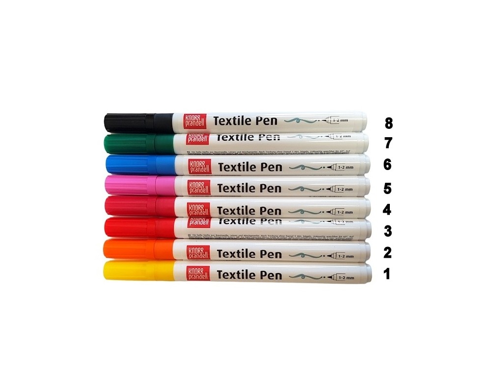 Textile markers 1 to 2 mm