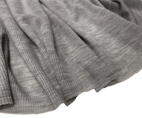 Merino wool knitwear Grey RIB - 1