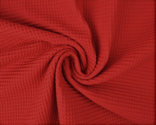 Waffle fabric Red