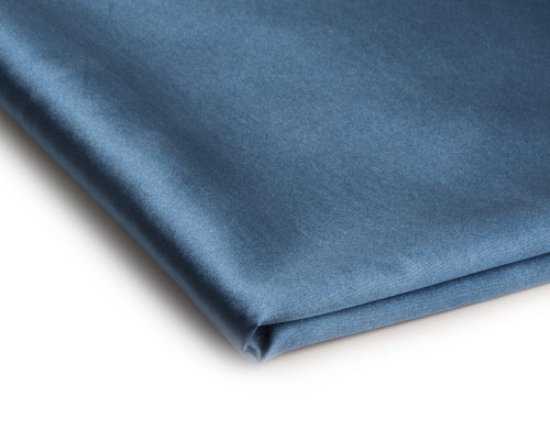 Thin satin fabric with elastane Denim blue