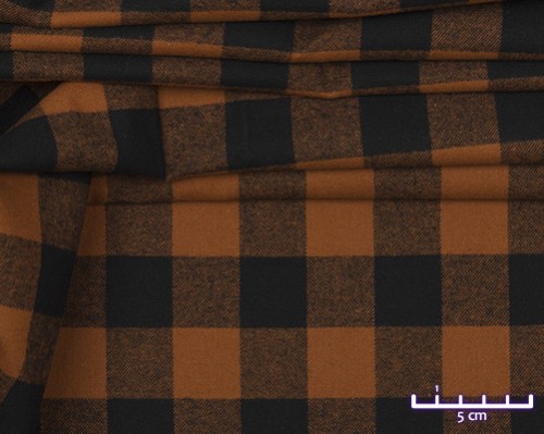 Flowered flannel Caramel 2