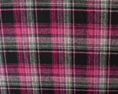 Finished flannel Pink black - 1