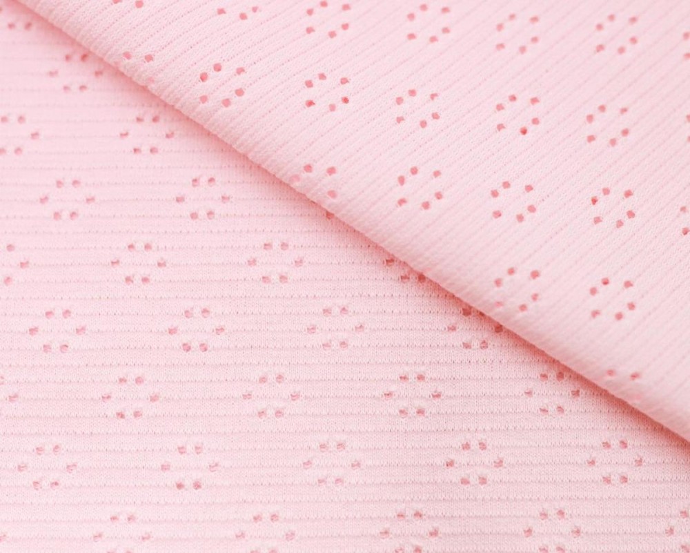 Cotton jersey Pink holes - 1