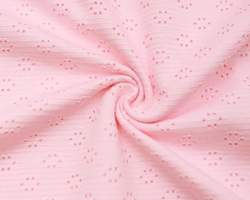 Cotton jersey Pink holes - 1