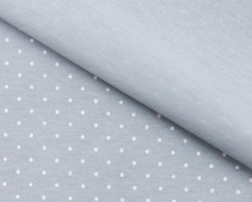 Cotton jersey Dots in light grey - 1