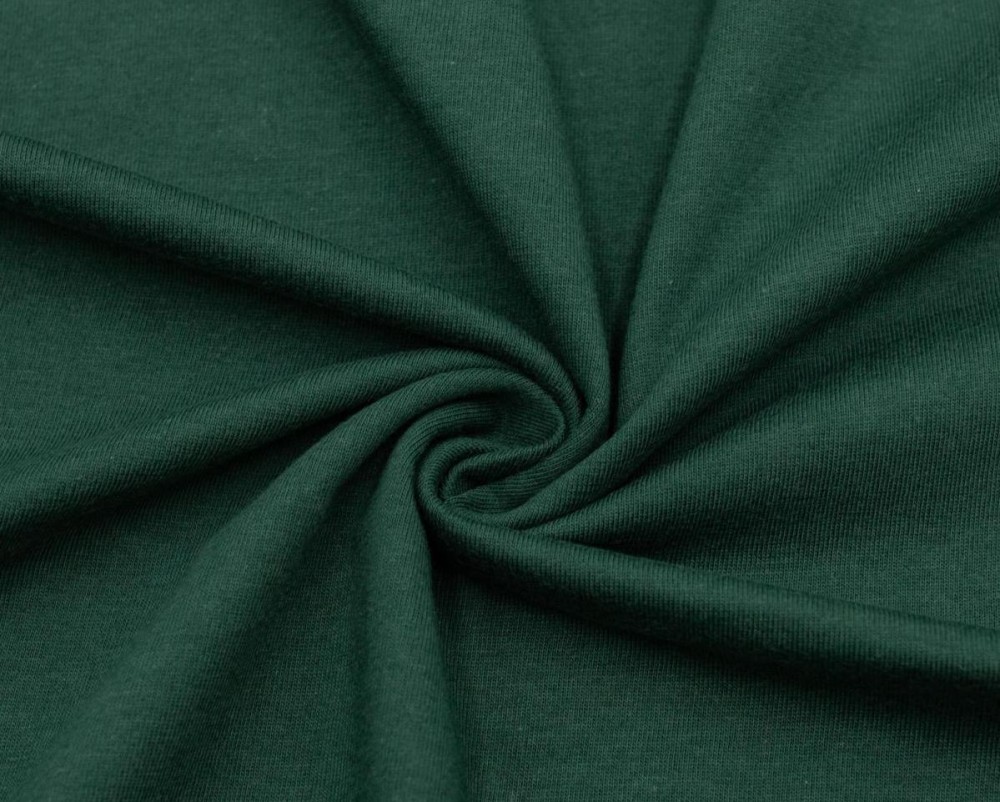 Cotton jersey dark green - 1