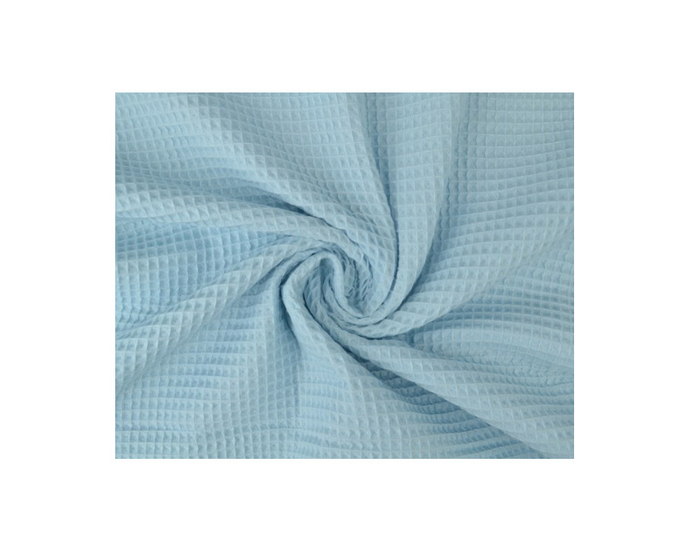 Waffle cloth Baby blue - 1