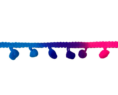 Coloured strip Pom pom 25 mm - 1