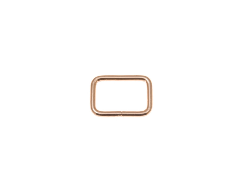 The metal ring is a rectangle of gold