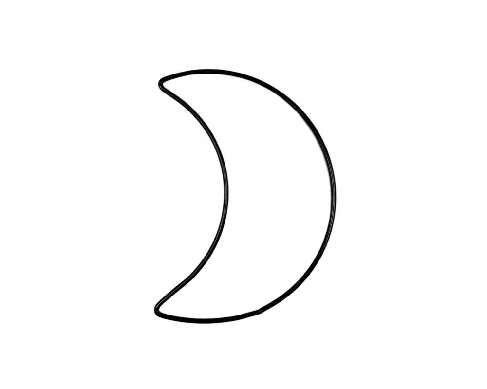 Metallic shape of the moon