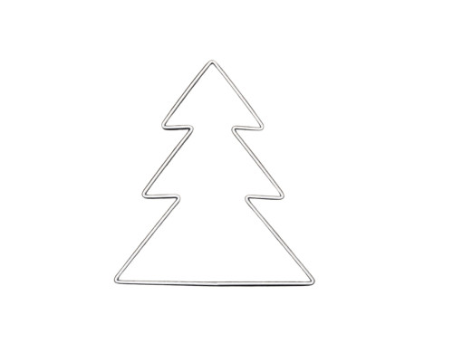 Metal form Christmas tree | White