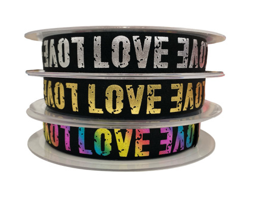 Decorative rubber 40mm Love | 3 colours