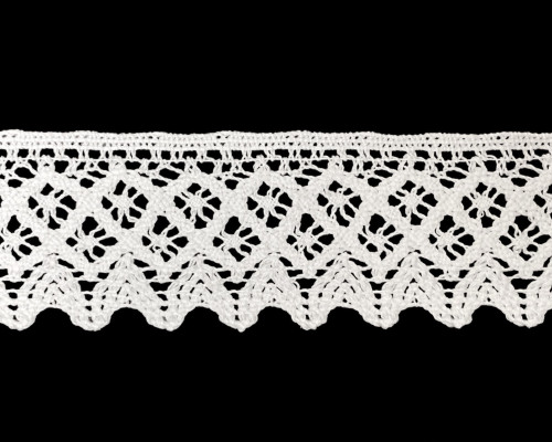 Cotton lace 55mm White