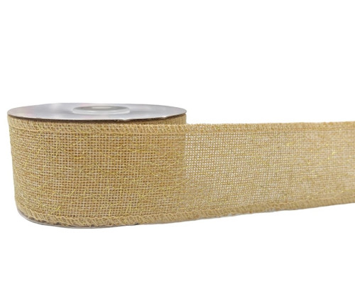 50mm glossy jute tape in two colors