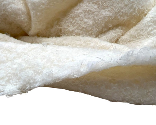 Unbleached cotton fibres - wool Ekru - 1