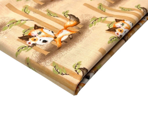 Cotton - canvas Fox in beige