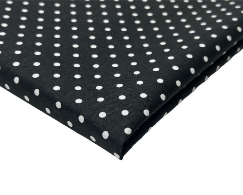 Cotton - cloth White dots in black - 1