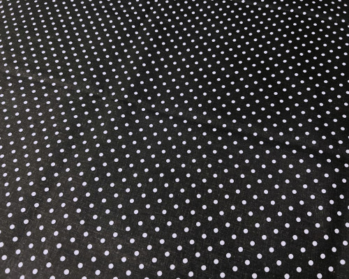 Cotton - cloth White dots in black - 1