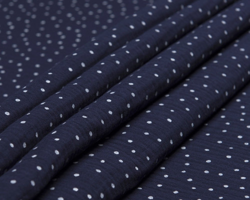 Muslin with dots Dark blue - 1