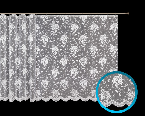 Jacquard curtains measured 250cm.