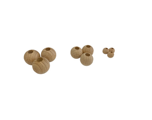 Wooden beads Natural wood| 3 sizes