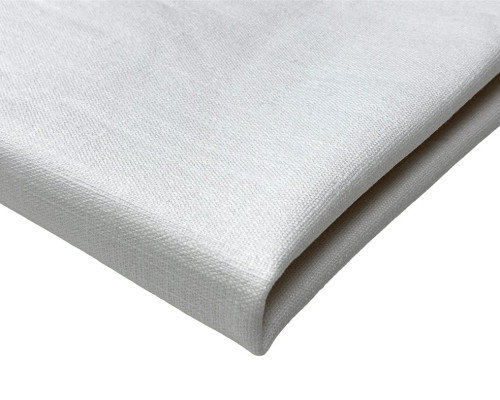 Cotton cloth with flax and viscose White - 1