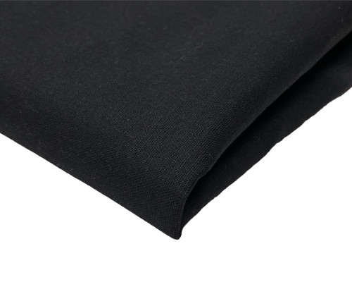 Cotton cloth with linen Black - 1