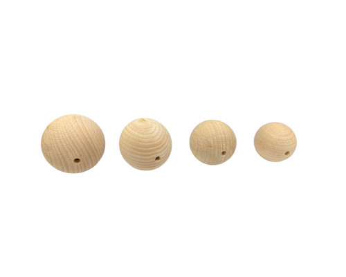 Wooden beads natural wood | 4 sizes