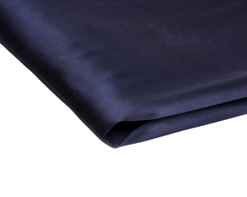 Thin satin fabric with elastane Dark blue BROKEN