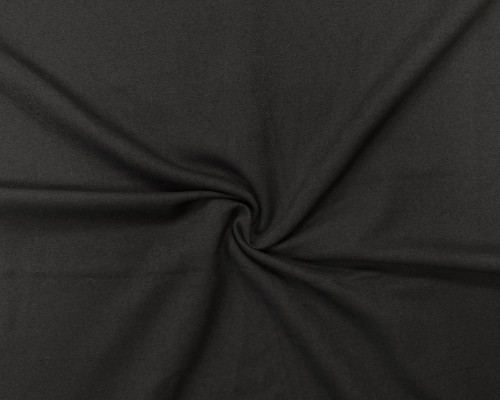 Wool fabric Black - 1