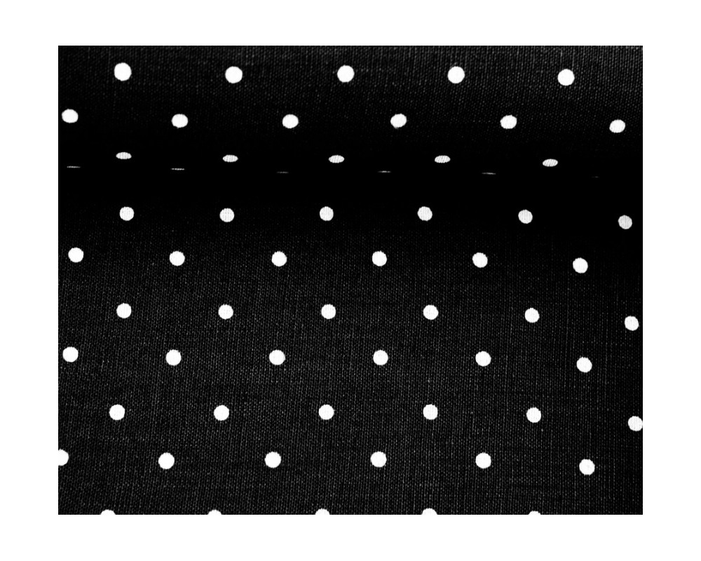 Soft linen Black with dots - 1