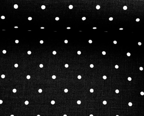 Soft linen Black with dots - 1