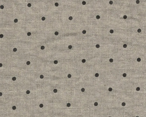 Soft linen Beige with black dots