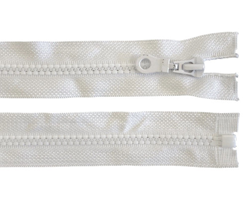 Plastic zipper 75cm White