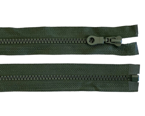 Plastic zipper 85cm Khaki