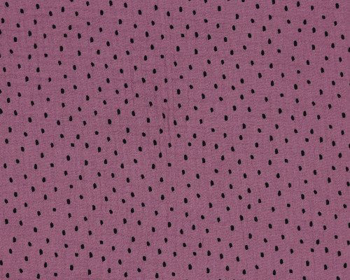 Muslin with black dots dark olive - 1