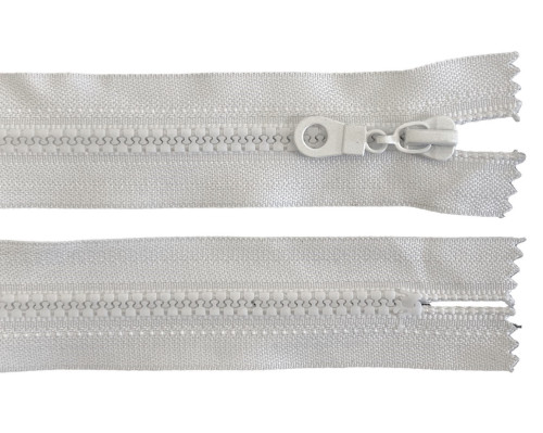 Plastic zipper 16cm White