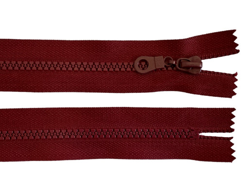 Plastic zipper 16cm Bordeaux