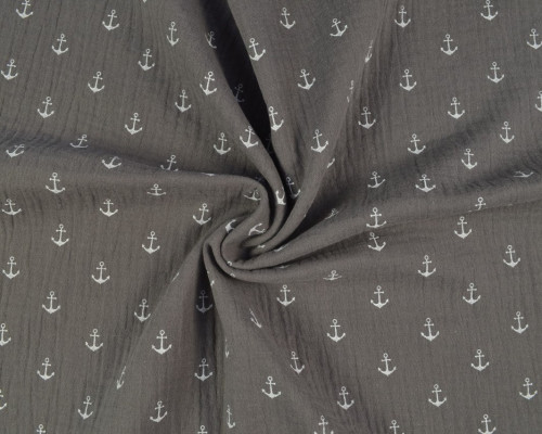 Muslin Anchors in dark grey