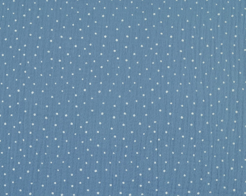 Muslin white dots in blue jeans - 1