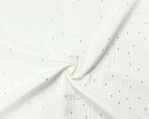 Muslin Gold droplets in white