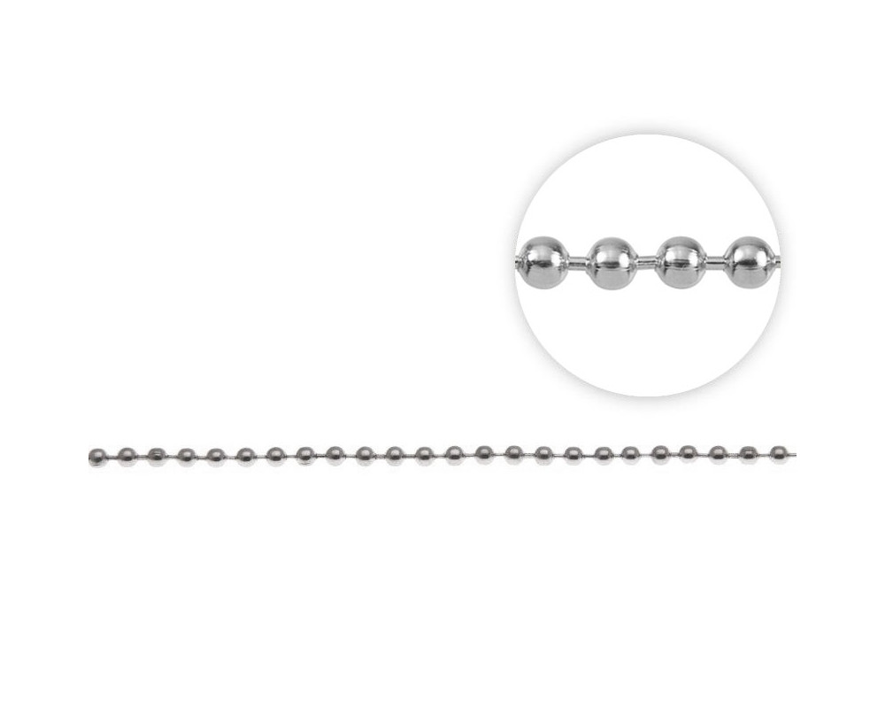 A chain of 2.5mm balls of nickel