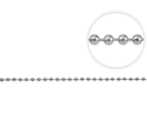 A chain of 2.5mm balls of nickel