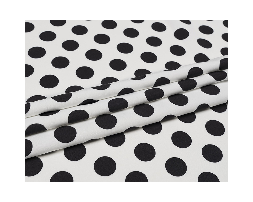 Barbie (Marchiano) fabric Black with bubbles in white - 1