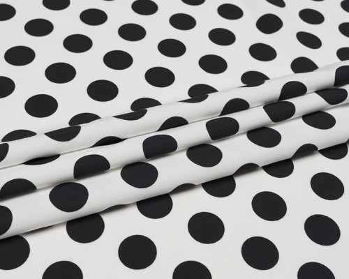 Barbie (Marchiano) fabric Black with bubbles in white - 1