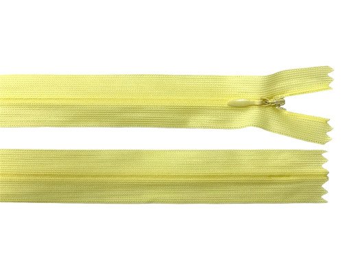 Paslėptas užtrauktukas 50cm Šviesiai geltona - 1